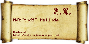 Máthé Melinda névjegykártya