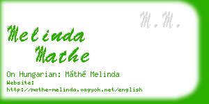 melinda mathe business card